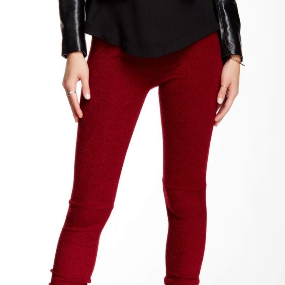 NWT Cranberry heathered leggings